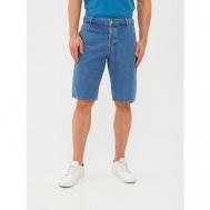 Бермуды  джинсовые, средняя посадка, карманы, размер 52, синий United Colors of Benetton