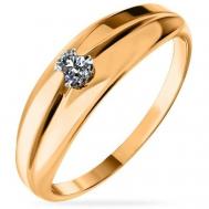 Кольцо SANIS, красное золото, 585 проба, фианит, размер 16.5, золотой, красный Санис