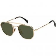 Солнцезащитные очки , прямоугольные, оправа: металл, с защитой от УФ, для мужчин, золотой David Beckham