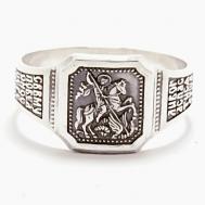 Печатка  01-16-0045-0-20 серебро, 925 проба, оксидирование, размер 20, серебряный Tutushkin Jeweler