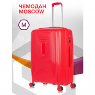 Чемодан  Moscow, полипропилен, 92 л, размер M, красный L'Case