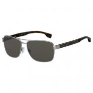 Солнцезащитные очки , черный, серебряный BOSS
