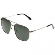 Солнцезащитные очки  PLD 4141/G/S/X, серебряный, зеленый Polaroid