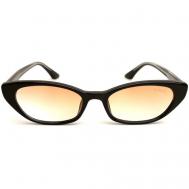 Солнцезащитные очки , узкие, оправа: пластик, с защитой от УФ, градиентные, коричневый Smakhtin'S eyewear & accessories