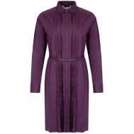 Платье-рубашка , хлопок, повседневное, прилегающее, размер 50, фиолетовый Max Mara