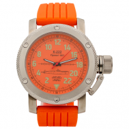 Наручные часы  Командирские Часы наручные К-222 / Анчар (Papa) механические 033.15, оранжевый ТРИУМФ