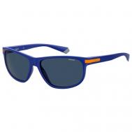 Солнцезащитные очки , прямоугольные, поляризационные, для мужчин, синий Polaroid