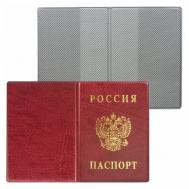 Обложка для паспорта , 2203.В-103, красный, бордовый DPSkanc