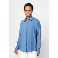 Рубашка  , классический стиль, длинный рукав, размер 52, синий Simple Story