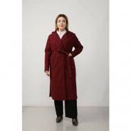 Пальто   демисезонное, размер 52, бордовый MIO IMPERATRICE
