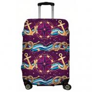 Чехол для чемодана , размер S, фиолетовый, голубой LeJoy
