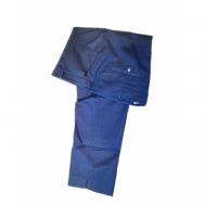 Брюки  , классический стиль, карманы, размер 50, синий Zendra