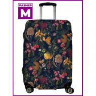 Чехол для чемодана , размер M, желтый, розовый LeJoy