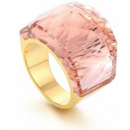 Кольцо помолвочное , бижутерный сплав, родирование, кристаллы Swarovski, искусственный камень, кристалл, розовый Wonkа
