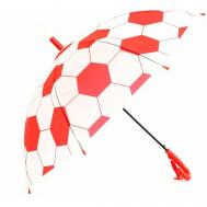 Зонт-трость , полуавтомат, купол 76 см., для мальчиков, красный Real STar Umbrella