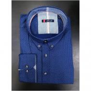 Рубашка , размер 3XL(64), синий TONELLI
