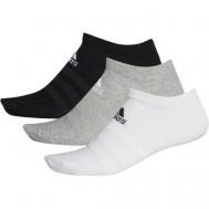 Носки  унисекс , 3 пары, размер 37/39 EU, серый, черный Adidas
