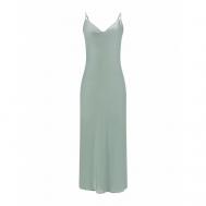 Платье-комбинация , атлас, в бельевом стиле, полуприлегающее, миди, размер 44/S, зеленый Guess