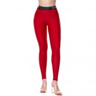 Легинсы  , прилегающий силуэт, спортивный стиль, карманы, размер S/182, красный IRNBY