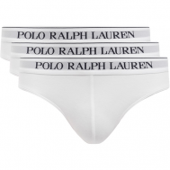 Комплект трусов слипы , средняя посадка, размер 2XL, белый, 3 шт. Polo Ralph Lauren