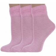 Носки , 3 пары, размер 25 (37-38), розовый LORENZLINE