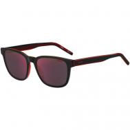 Солнцезащитные очки , прямоугольные, оправа: пластик, для мужчин, красный HUGO