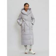 Пальто  , демисезон/зима, силуэт прямой, удлиненное, размер 48, голубой ELECTRASTYLE