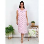 Сорочка , размер 60-62, розовый, белый Нет бренда