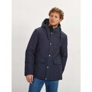 Куртка , демисезон/зима, подкладка, капюшон, карманы, размер S, синий Baon