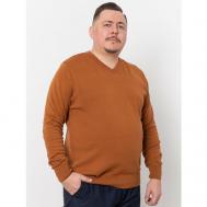 Джемпер , длинный рукав, силуэт прямой, размер 3XL, оранжевый Turhan