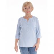 Блуза , размер 50, голубой LASKITA