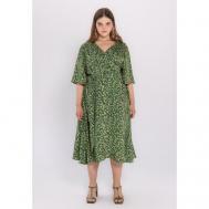 Платье , размер 64, зеленый Lessismore