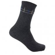 Мужские носки , 6 пар, классические, размер 41-47, серый Весёлый носочник