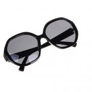 Солнцезащитные очки , шестиугольные, оправа: пластик, с защитой от УФ, для женщин, черный Galante