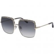 Солнцезащитные очки , квадратные, оправа: металл, градиентные, для женщин, золотой Chopard