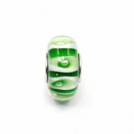 Подвеска-шарм из муранского стекла Lampwork зеленый (1шт) Handinsilver ( Посеребриручку )