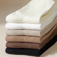 Носки , 5 пар, размер 36/41, серый, белый, бежевый, коричневый, черный PYS