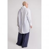 Блуза  , длинный рукав, размер 58, белый WANDBSTORE
