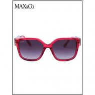 Солнцезащитные очки , бабочка, оправа: пластик, с защитой от УФ, градиентные, для женщин, красный Max&Co