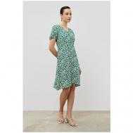 Платье , вискоза, повседневное, прилегающее, до колена, размер 46, зеленый Baon