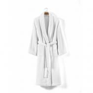 Халат , карманы, пояс/ремень, банный халат, размер L, белый Lappartement