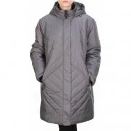 Куртка , женская зимняя, средней длины, размер 68, серый Нет бренда