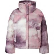 Куртка  , демисезон/зима, укороченная, силуэт свободный, без капюшона, карманы, подкладка, размер 44 (2XL), фиолетовый Q/S by s.Oliver