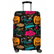 Чехол для чемодана , размер M, оранжевый, черный LeJoy