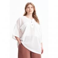 Блуза  , повседневный стиль, размер 66, белый OLSI