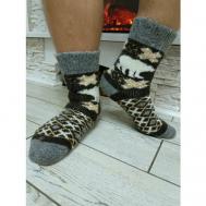 Мужские носки , 1 пара, 5 уп., классические, размер 41;42;43;44, серый, коричневый Рассказовские носки