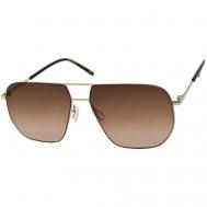 Солнцезащитные очки , авиаторы, оправа: металл, с защитой от УФ, градиентные, для мужчин, коричневый MARIO ROSSI