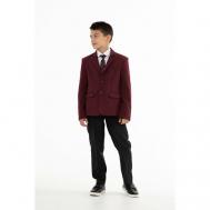 Школьный пиджак , размер 140/72, бордовый Инфанта