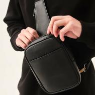 Рюкзак  планшет  JAMBP003, натуральная кожа, внутренний карман, черный J. Audmorr