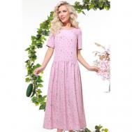 Платье , повседневное, прямой силуэт, макси, размер 56, розовый DSTrend
